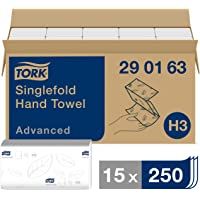 Tork 290163 Toallas de mano de papel Tork Advanced plegadas en V - Toallitas secamanos absorbentes- compatibles con el…